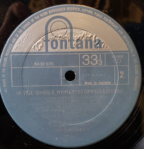 Val Doonican : If The Whole World Stopped Loving (LP, Comp)