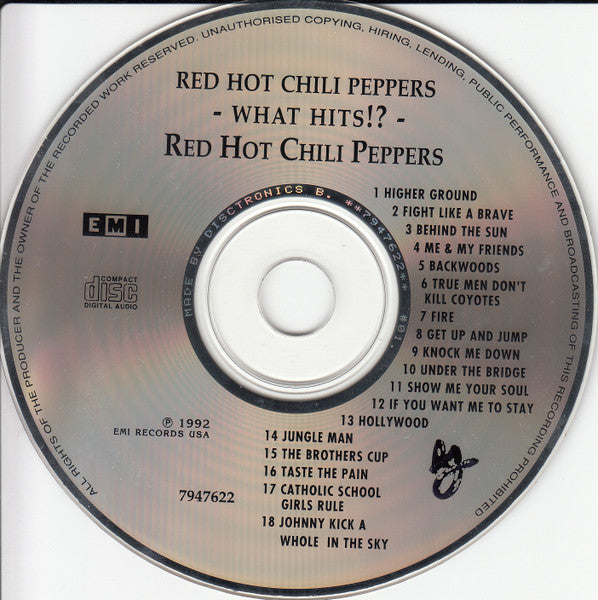 Red Hot Chili Peppers : What Hits!? (CD, Comp, RE)