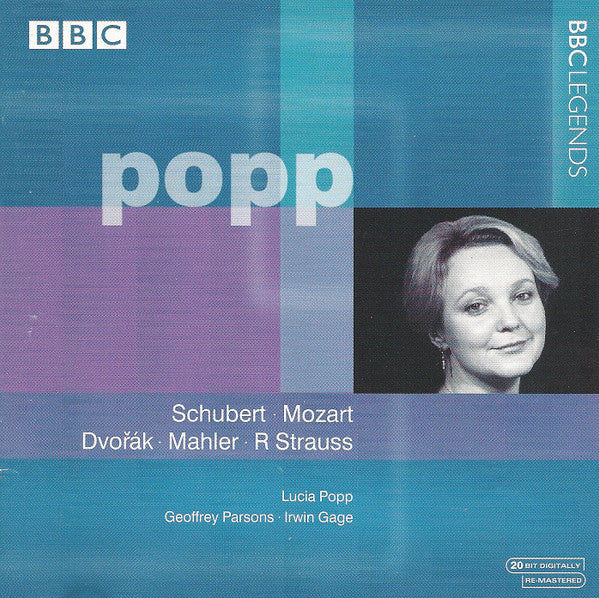 Popp*, Geoffrey Parsons (2), Irwin Gage : Schubert · Mozart · Dvořák · R Strauss (CD, Comp, RM)