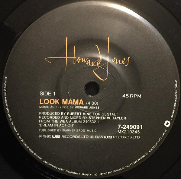 Howard Jones : Look Mama (7", Single)