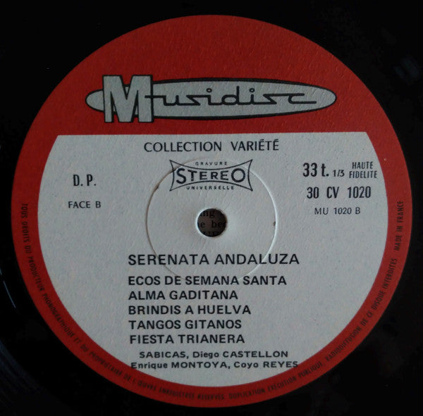 Sabicas, Diego Castellon, Enrique Montoya, Goyo Reyes : Serenata Andaluza (LP)