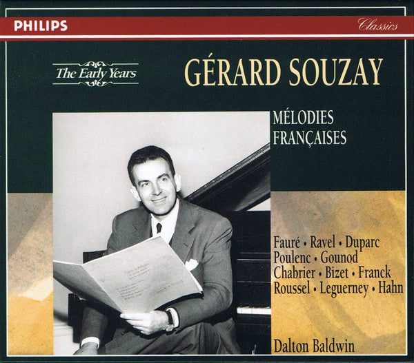 Gérard Souzay - Dalton Baldwin, Fauré*, Ravel*, Duparc*, Poulenc*, Gounod*, Chabrier*, Bizet*, Franck*, Roussel*, Leguerney*, Hahn* : Mélodies Françaises (4xCD, Comp, RE, RM, Sli)