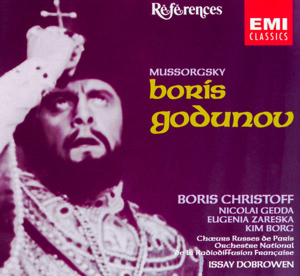 Modest Mussorgsky / Boris Christoff, Nicolai Gedda, Eugenia Zareska, Kim Borg, Andrzej Bielecki, Choeurs Russes De Paris, Orchestre National De France, Issay Dobrowen : Boris Godunov (3xCD, Comp, Mono, RE, RM)