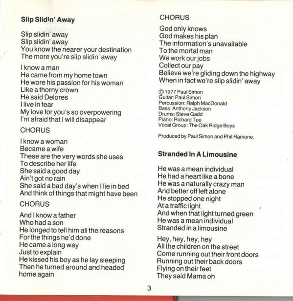 Paul Simon : Greatest Hits, Etc. (CD, Comp, CSR)