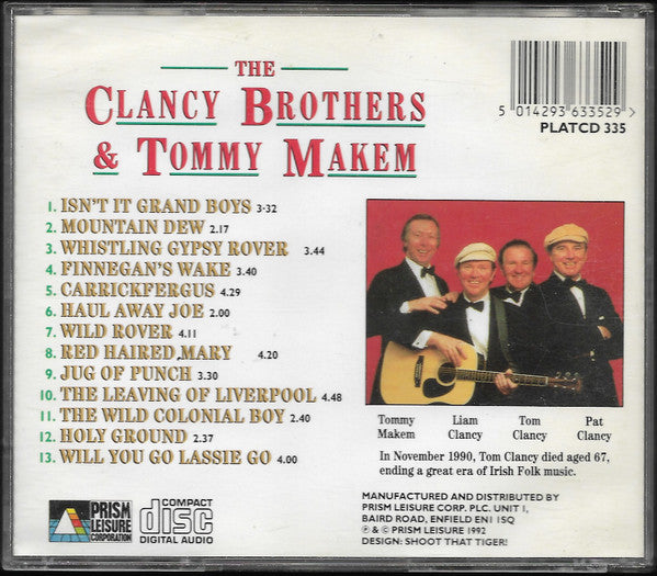 The Clancy Brothers & Tommy Makem : Live In Concert (CD, RE, RM)