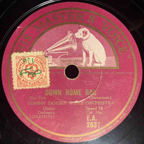 Tommy Dorsey And His Orchestra : Old Black Joe / Down Home Rag (Shellac, 10")
