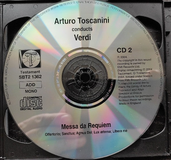 Giuseppe Verdi, Arturo Toscanini, Zinka Milanov, Kerstin Thorborg, Helge Roswaenge, BBC Choral Society, BBC Symphony Orchestra : Messa Da Requiem (2xCD, Comp, Mono + Box)