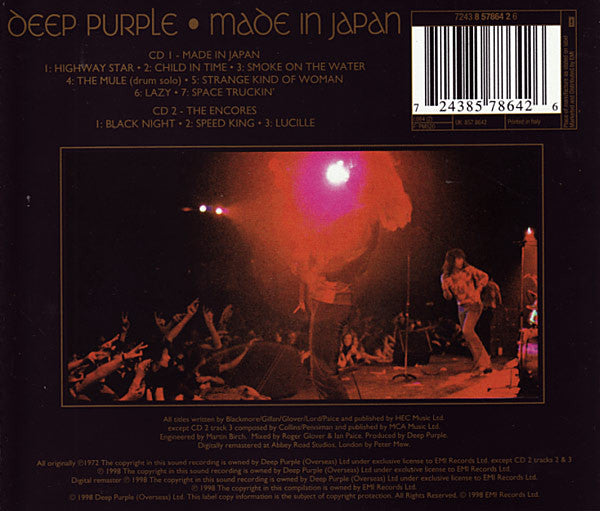 Deep Purple : Made In Japan (2xCD, Album, RE, RM)
