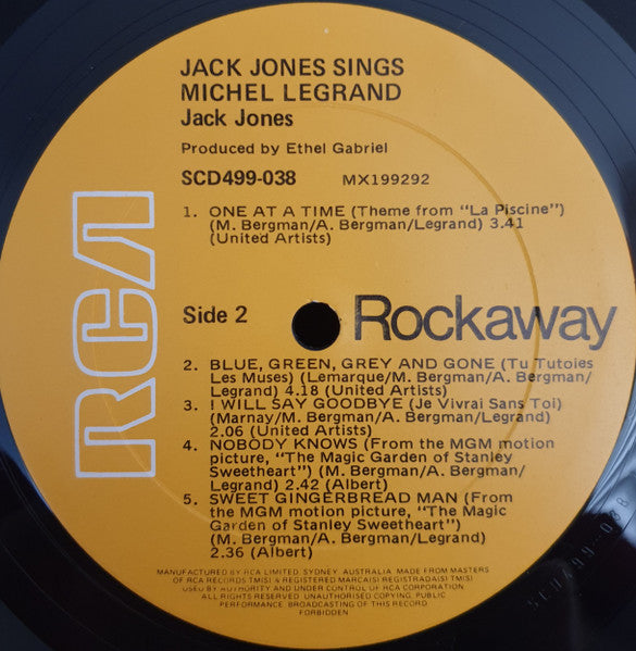 Jack Jones : Sings Michel Legrand (LP, Album, RE)