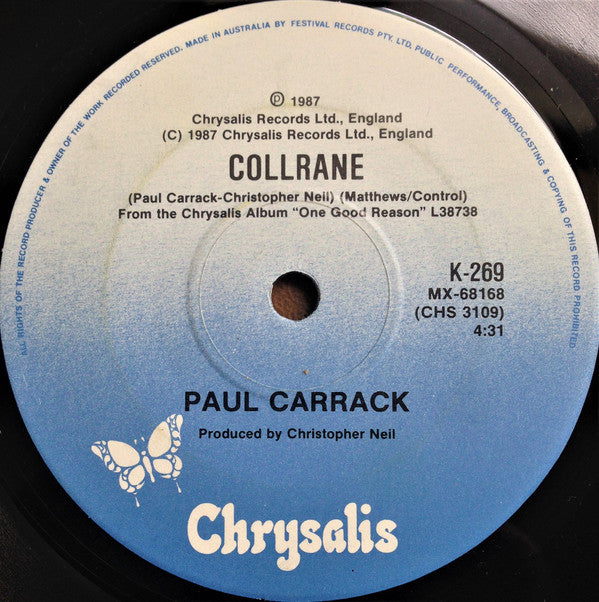 Paul Carrack : When You Walk In The Room (7", Single, Gen)