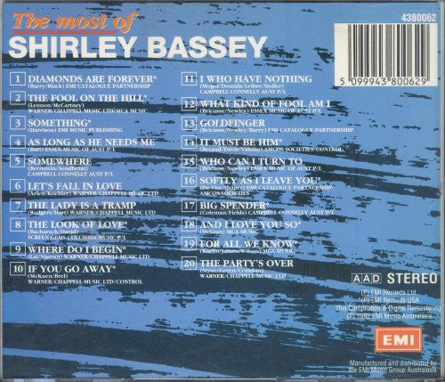 Shirley Bassey : The Most Of Shirley Bassey (CD, Comp, RM)