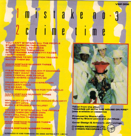 Culture Club : Mistake No. 3 (7", Single)