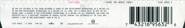 Eurythmics : I Saved The World Today (CD, Single, J-c)