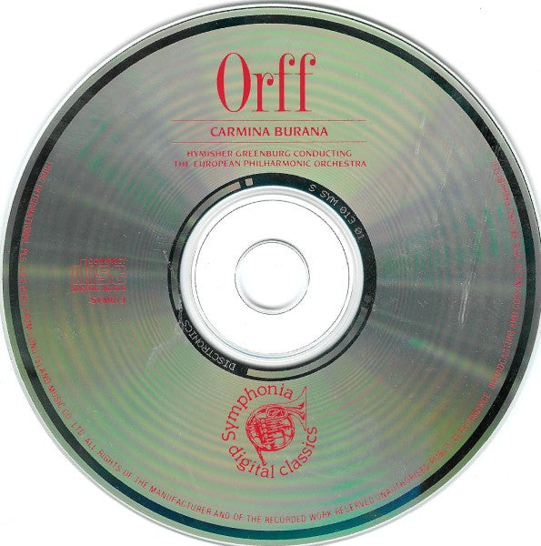 Carl Orff - Hymisher Greenburg Conducting European Philharmonic Orchestra (2) : Carmina Burana (CD, Album)