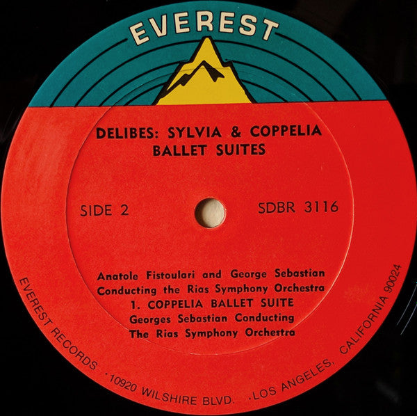 Léo Delibes – Anatole Fistoulari & Georges Sebastian Conducting RIAS Symphonie-Orchester Berlin : Sylvia & Coppelia Ballet Suites (LP, RP)