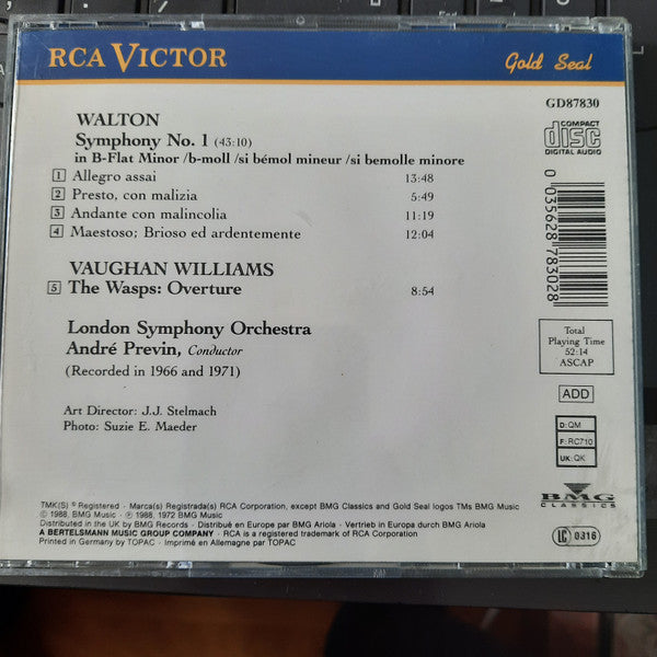 Walton* - André Previn, London Symphony Orchestra : Symphony No.1 (CD, RE, RM)