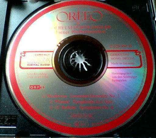 Beethoven*, Pfitzner*, Brahms*, Wiener Philharmoniker, Wilhelm Furtwängler : Leonoren-Ouvertüre No. 3 / Symphonie C-dur / Symphonie No. 4 (CD, Mono, RM)