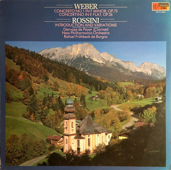 Gervase de Peyer, Rafael Frühbeck De Burgos, New Philharmonia Orchestra, Carl Maria Von Weber, Gioacchino Rossini : Concerto No 1 In F Minor, Op. 73 / Concertino Op. 26 / Theme And Variations (LP)