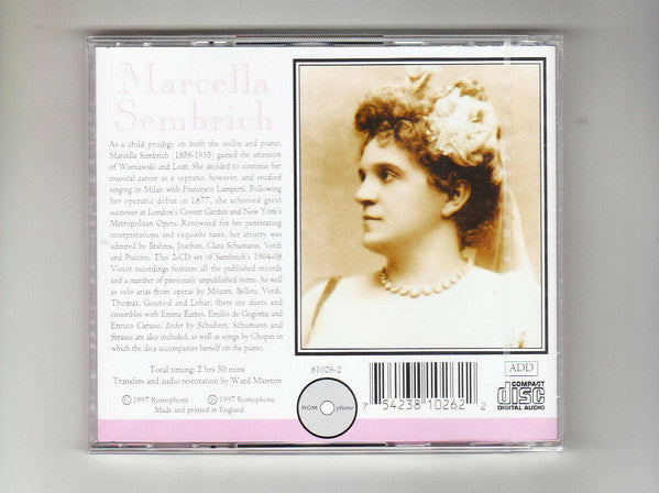 Marcella Sembrich : The Victor Recordings (1904~08) (CD, Comp)