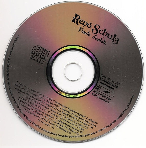 Reno Schulz : Flauto D'Estate (CD, Album)