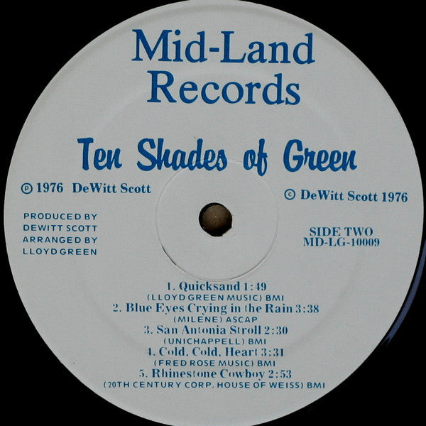 Lloyd Green : Ten Shades Of Green (LP, Album)