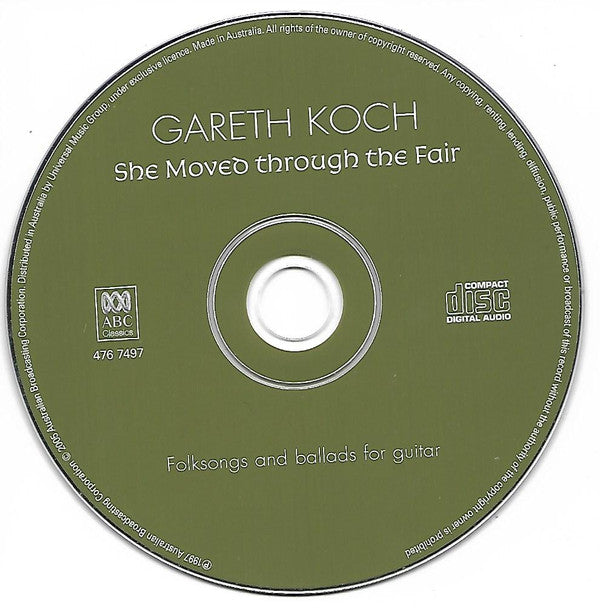 Gareth Koch : She Moved Through The Fair - Folksongs And Ballads For Guitar (CD, Album)