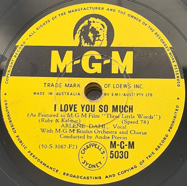 Gale Robbins (2) ; Arlene Dahl : All Alone Monday / I Love You So Much (Shellac, 10")