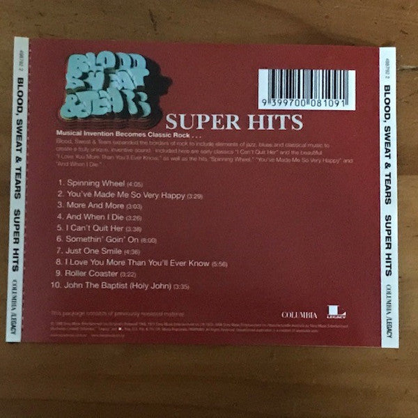 Blood, Sweat And Tears : Super Hits (CD, Comp)