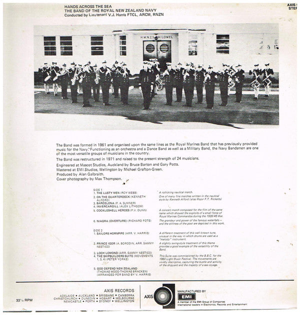 The Band Of The Royal New Zealand Navy : Hands Across The Sea (LP)