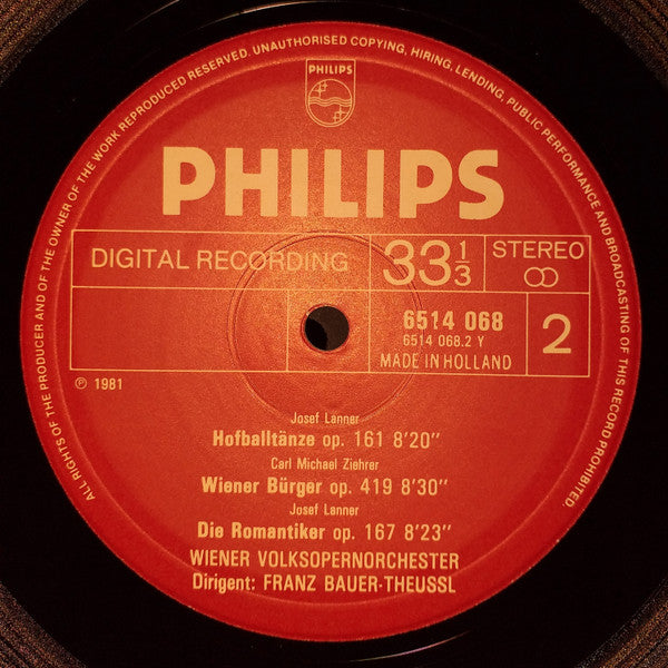 Wiener Volksopernorchester, Franz Bauer-Theussl : Famous Waltzes - Berühmte Walzer, Volume 2 (LP)