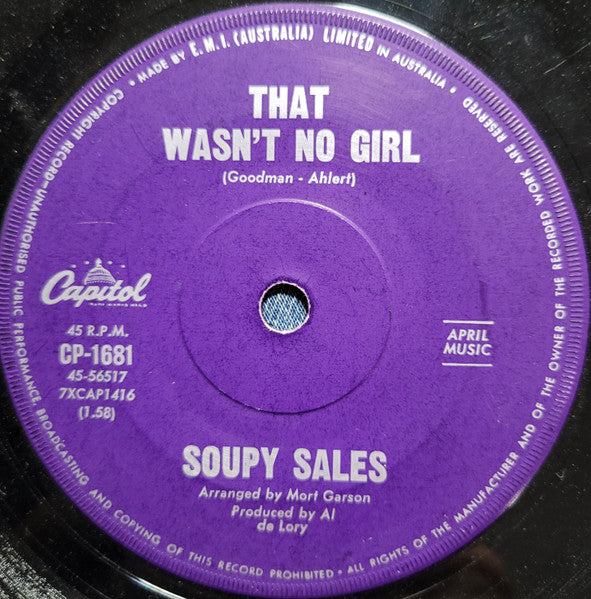 Soupy Sales : Spanish Flea / That Wasn't No Girl (7", Single)