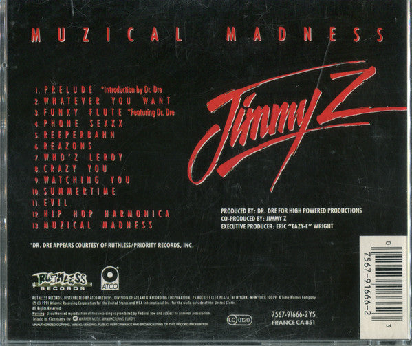 Jimmy Z : Muzical Madness (CD, Album)
