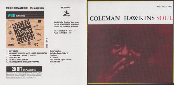 Coleman Hawkins : Soul (CD, Album, RE, RM, Dig)