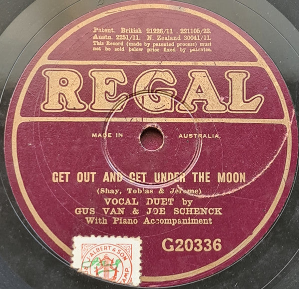 Van And Schenck : Get Out And Get Under The Moon / Skadatin-Dee (Shellac, 10")