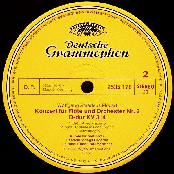 Wolfgang Amadeus Mozart - Hans-Martin Linde, Aurèle Nicolet : Flötenkonzerte (LP, Comp, RE)