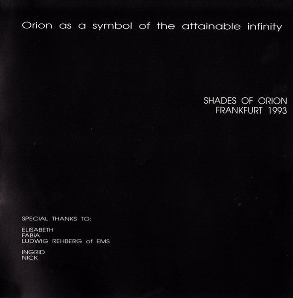 Shades Of Orion : Shades Of Orion (CD, Album, Ltd)