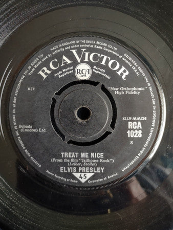 Elvis Presley : Jailhouse Rock (7", Single, RE, 4-p)