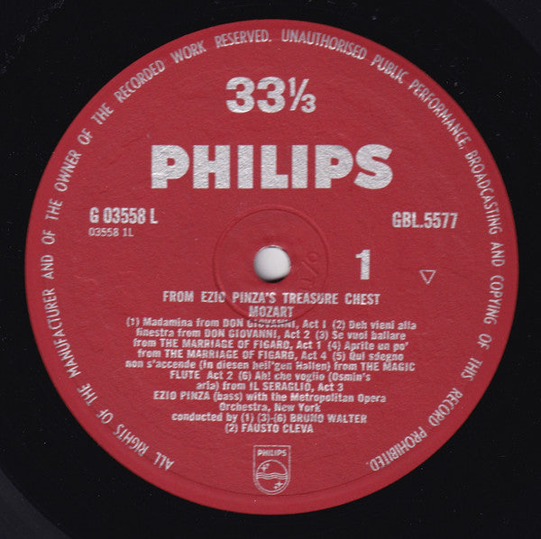 Ezio Pinza : From Ezio Pinza's Treasure Chest (LP, Mono)