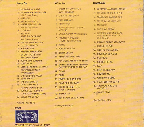 Bing Crosby : The Best Of Bing: 60 Classics From The King Of Crooners (3xCD, Comp)