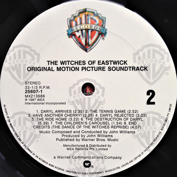 John Williams (4) : The Witches Of Eastwick (Original Motion Picture Soundtrack) (LP, Album)