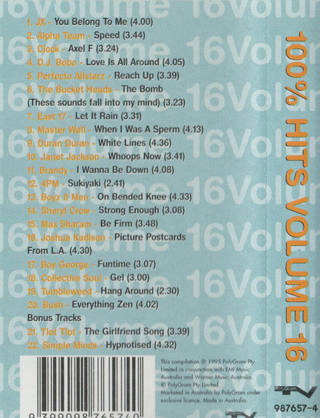 Various : 100% Hits Volume 16 (Cass, Comp)
