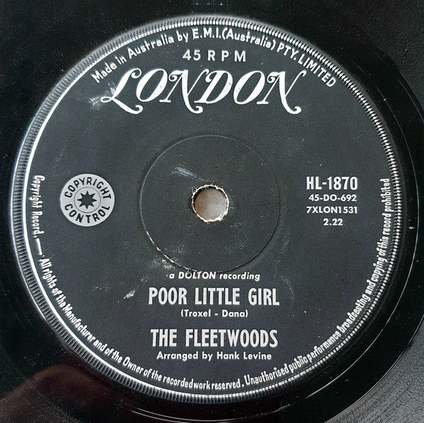 The Fleetwoods : (He's) The Great Imposter / Poor Little Girl (7", Single)