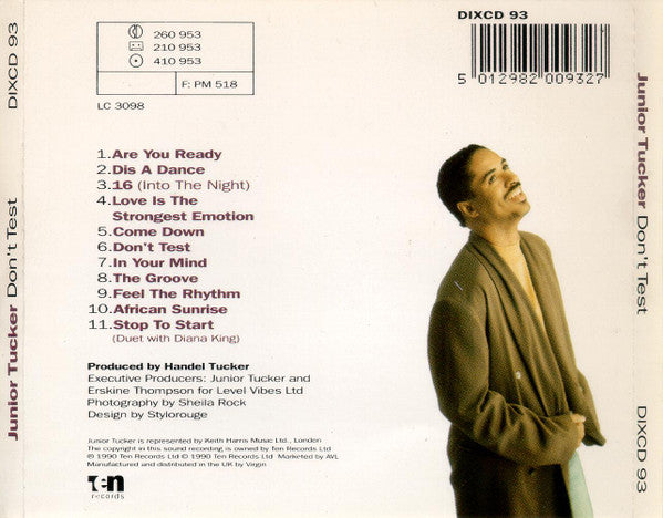 Junior Tucker : Don't Test (CD, Album)