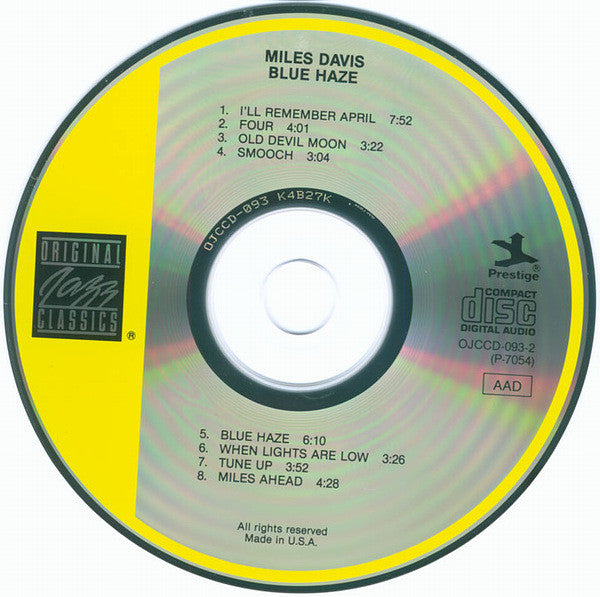 Miles Davis : Blue Haze (CD, Comp, RE, RM)
