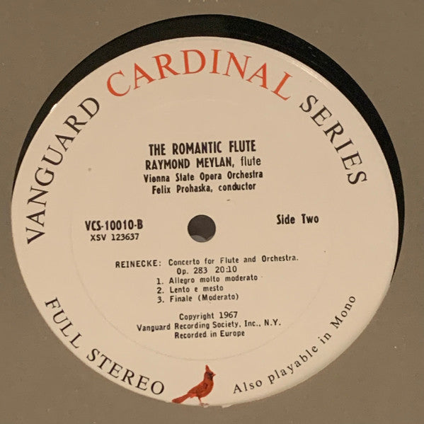 Danzi*, Reinecke*, Widor*, Raymond Meylan, Vienna State Opera Orchestra* : The Romantic Flute - Danzi, Reinecke, Widor (Meylan/Prohaska) (LP, Album)