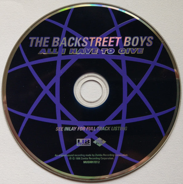 Backstreet Boys : All I Have To Give (CD, Single)