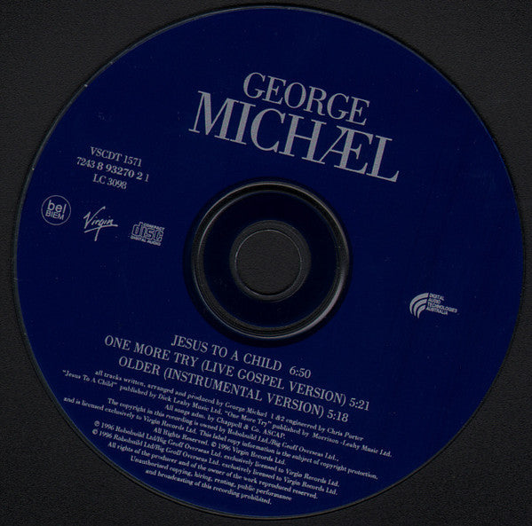 George Michael : Jesus To A Child (CD, Maxi, Sli)