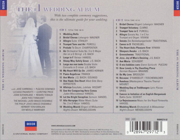 Various : The #1 Wedding Album (2xCD, Comp)