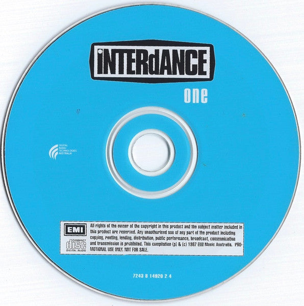 Various : Interdance One (CD, Comp, Promo)