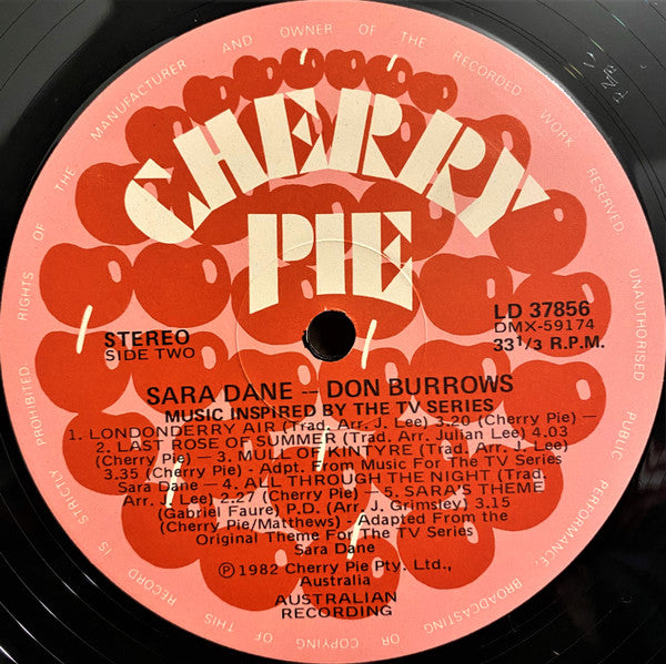 Don Burrows : Sara Dane: Music Inspired By The T.V. Series (LP, Album, Pin)